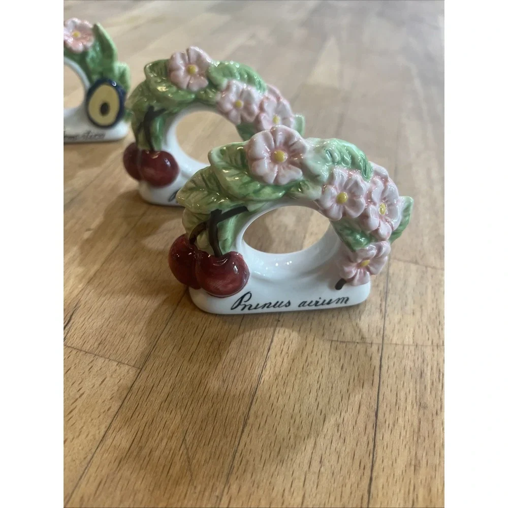 Villeroy & Boch Napkin Rings French Garden Set Of 8 Vintage Table Decor Tea